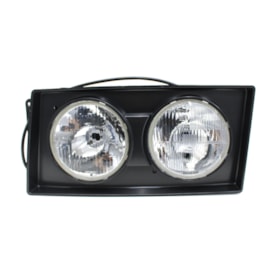 ARTEB FAROIS | AE0160631 | FAROL DUPLO REDONDO LE VW WORKER (2003 A 12/2006) (LAMPADA H1) (COM ARO E CARCACA PRETA) (LENTE POLICARBONATO)