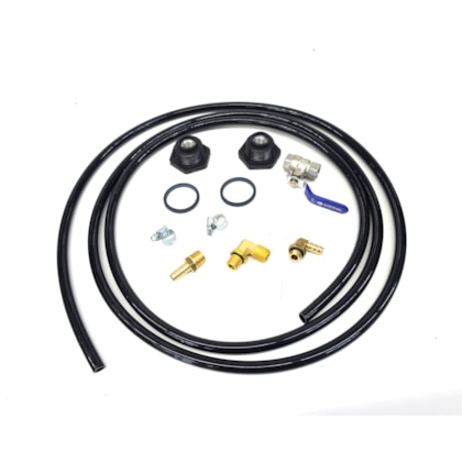 BEPO | M195O | KIT INTERLIGACAO INFERIOR PARA TANQUE PLASTICO AUXILIAR FORD/VW/MB (ROSCA M38 COM COTOVELO 90 GRAUS M14 X 3/8) (MONTA COM TANQUES D651/D654/D702)