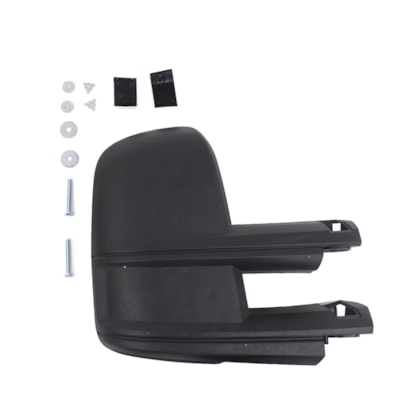 BEPO | W806 | CONJUNTO ESPELHO RETROVISOR LD CONVEXO BIFOCAL SUPERIOR/INFERIOR VW NOVO DELIVERY (COM BRACO LONGO) (MANUAL)