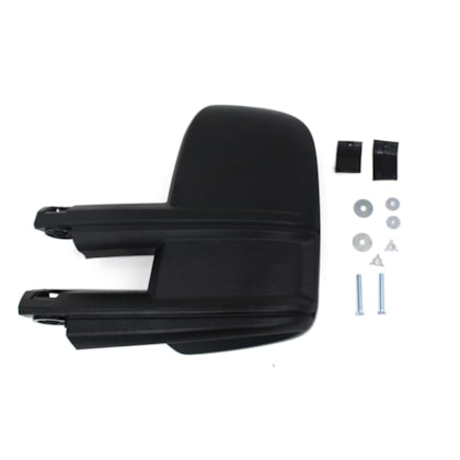 BEPO | W806A | CONJUNTO ESPELHO RETROVISOR LE CONVEXO BIFOCAL SUPERIOR/INFERIOR VW NOVO DELIVERY (COM BRACO LONGO) (MANUAL)