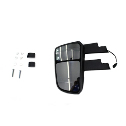 BEPO | W808 | CONJUNTO ESPELHO RETROVISOR LD CONVEXO BIFOCAL SUPERIOR/INFERIOR VW NOVO DELIVERY (COM BRACO LONGO - SEM BASE FIXACAO) (ELETRICO COM DESEMBACADOR)