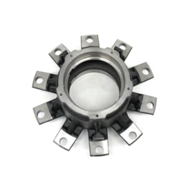 CASTERTECH | CT070 | CUBO 10F RODA DISCO 9090 CARRETA FACHINNI/RANDON RADIAL OUTBOARD (ROLAMENTOS 32218) (COM ABS) (TAMPA/CALOTA 5F) (DIAMETRO 284,95/335MM X ALTURA 195,50MM) (9090)