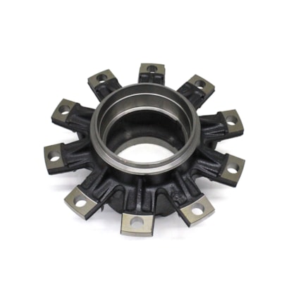 CASTERTECH | CT070 | CUBO 10F RODA DISCO 9090 CARRETA FACHINNI/RANDON RADIAL OUTBOARD (ROLAMENTOS 32218) (COM ABS) (TAMPA/CALOTA 5F) (DIAMETRO 284,95/335MM X ALTURA 195,50MM) (9090) (FRUM 5072 - BATISTA 751)