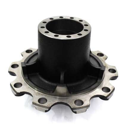 CASTERTECH | CT082 | CUBO 10F RODA TRASEIRA VW CONSTELLATION/ONIBUS 13190/14190/15190 MOTOR EURO 5 | VW CONSTELLATION 14190/17190 EURO 6 (COM ABS) (ROLAMENTOS 594A/592A E 572/580 E RETENTOR 02485BY) (ALTURA TOTAL 260MM)