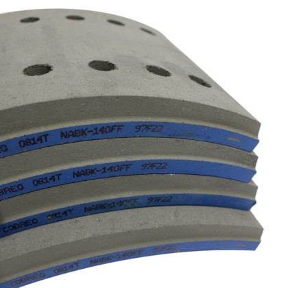 COBREQ | 0814T140 | LONA FREIO STD DIANTEIRO FORD/VW/VOLVO VM | IVECO EUROCARGO 120E15/150E20/160E23/170E21/230E24 | IVECO TECTOR 170E25/240E25/260E25/260E28 ( SISTEMA MASTER )