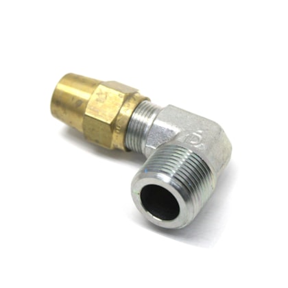 CUMMINS | 3971095 | CONEXAO/COTOVELO 90 GRAUS 3/4 NPT 14F X 13/16 18F (COM PORCA PARA TUBO TECALON 5/8) FORD MOTOR CUMMINS