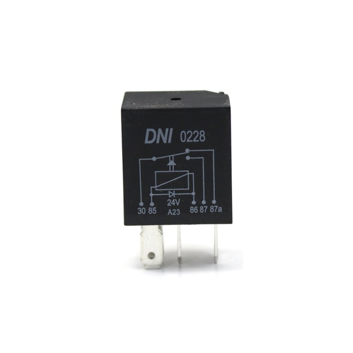 DNI | DNI0228 | MINI RELE AUXILIAR INVERSOR 24V 20A/30A C/DIODO (5 TERMINAIS) SEM SUPORTE-b336f754-f179-47a7-9b3c-97c0b04aa152