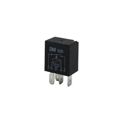 DNI | DNI0229 | MINI RELE AUXILIAR 24V 40A C/RESISTOR NA BOBINA 2X4,8MM+2X6,3MM (4 TERMINAIS) SEM SUPORTE VW