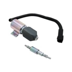 DNI | DNI8038 | VALVULA SOLENOIDE 12V FORD/VW PARADA MOTOR CUMMINS (CONECTOR REDONDO) (4 FIOS)
