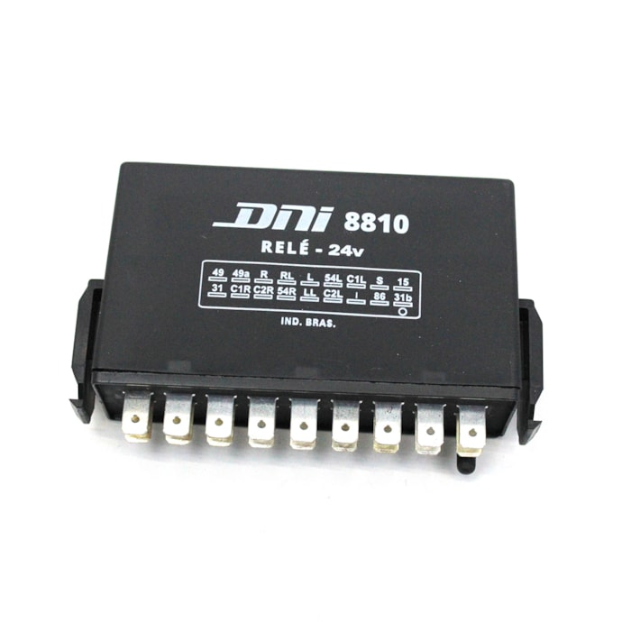 DNI | DNI8810 | RELE PISCA ALERTA 24V E COMANDO/PLACA LIMPADOR PARABRISA MB (18 TERMINAIS (COM SUPORTE)-4111762d-1117-44a0-9996-09e4780d5e4a