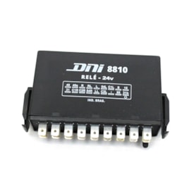 DNI | DNI8810 | RELE PISCA ALERTA 24V E COMANDO/PLACA LIMPADOR PARABRISA MB (18 TERMINAIS (COM SUPORTE)