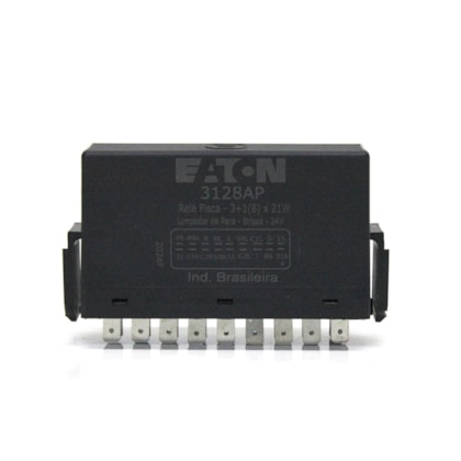 EATON EAP | 3128AP | RELE PISCA ALERTA 24V E COMANDO/PLACA LIMPADOR PARABRISA MB (18 TERMINAIS (COM SUPORTE)