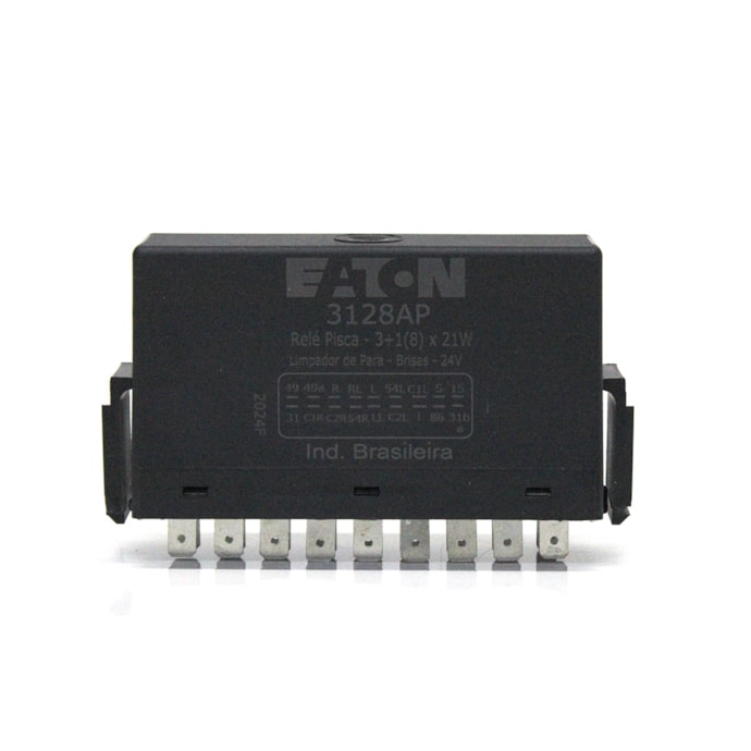 EATON EAP | 3128AP | RELE PISCA ALERTA 24V E COMANDO/PLACA LIMPADOR PARABRISA MB (18 TERMINAIS (COM SUPORTE)-0598bcc3-c91f-407b-b5dd-c9c2b1d0ec4a