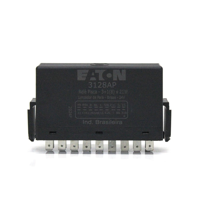 EATON EAP | 3128AP | RELE PISCA ALERTA 24V E COMANDO/PLACA LIMPADOR PARABRISA MB (18 TERMINAIS (COM SUPORTE)-c3729c80-1505-4df3-9bdf-03baf4d8ad56