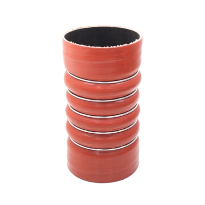 FOUR RUBBER | A3885287682 | MANGUEIRA INTERCOOLER 110X110X220MM LADO QUENTE MB 1935/1938/1941/1945/2635 SILICONE VERMELHO 5 ANEIS