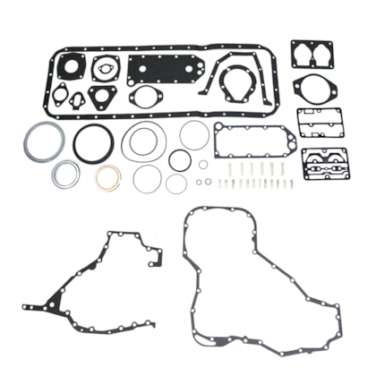 GENUINE PARTS | MMJ358 | JG JUNTAS INFERIOR MOTOR CUMMINS SERIE ISC 6CIL (COM RETENTORES POLIA/VOLANTE) (SEM RETENTORES HASTE)