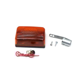 GLR LANTERNAS | GL1066 | LANTERNA LATERAL BAU/CARRETA (AMBAR/AMARELA) (LENTE PL05992901) (CANTO ARREDONDADO)