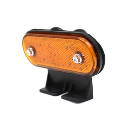 GLR LANTERNAS | GL8087 | LANTERNA LED BIVOLT LATERAL BAU/CARRETA COM SUPORTE (COR AMBAR/MARELA) PADRAO FACCHINI