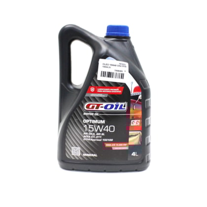 GTOIL LUBRIFICANTES | 15044 | OLEO 15W40 CK4 PARA NOVO DELIVERY GTOIL 4LT