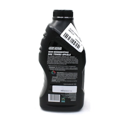 GTOIL LUBRIFICANTES | 98012 | OLEO 75W80 CAMBIO ZF SEMI-SINTETICO 1L