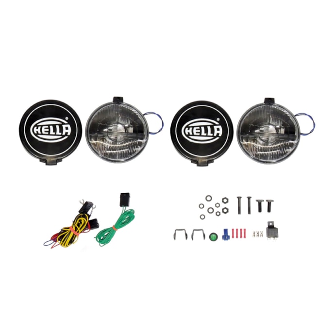 HELLA | HL1F4005750991 | CANCELADO KIT FAROL HELLA REDONDO MILHA/AUXILIAR NEBLINA COM LAMPADA H3 12V 55W (BLACK)-8c153288-ff71-4828-a8b8-95756cd1d507
