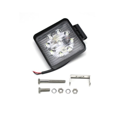 HELLA | HL1GA357119001 | CANCELADO FAROL QUADRADO 9 LEDS MULTIVOLT 27W 1000 LUMENS IP67 (COM SUPORTE PARA FIXACAO) (PARA ADAPTACAO USO UNIVERSAL)