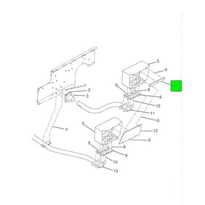 INTERNATIONAL | 1663524C1 | REFORCO DEGRAU CAMINHAO INTERNATIONAL  9800