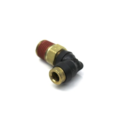 INTERNATIONAL | 2017510C1 | CONEXAO/COTOVELO 90 GRAUS 1/4 NPT X 1/4 (ENGATE RAPIDO PARA TUBO TECALON 1/4 = 6,35MM) (ROSCA GIRATORIA) (PLASTICO) FORD