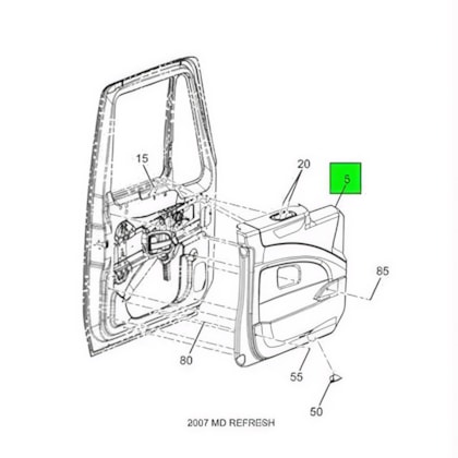 INTERNATIONAL | 3612537C93 | PAINEL/FORRO DE PORTA LADO ESQUERDO    INTERNATIONAL DURASTAR