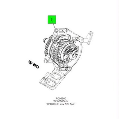 INTERNATIONAL | 3724566C91 | ALTERNADOR 12V 160A BOSCH LH16
