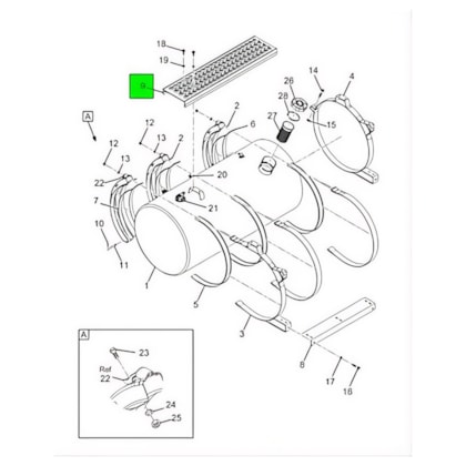 INTERNATIONAL | 3852166C3 | DEGRAU DO TANQUE DE COMBUSTIVEL  INTERNATIONAL