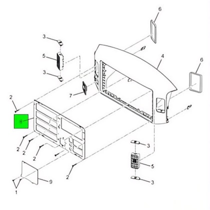 INTERNATIONAL | 3887371C2 | PAINEL CENTRAL INFERIOR 4400  INTERNATIONAL