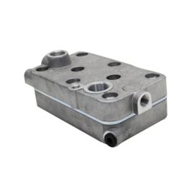 KGM | KGM1204 | CONJUNTO CABECOTE/TAMPA COMPRESSOR AR PADRAO WABCO MB/FORD/VW MODELO ALONGADO (COM PLACA/TAMPA/JUNTA)