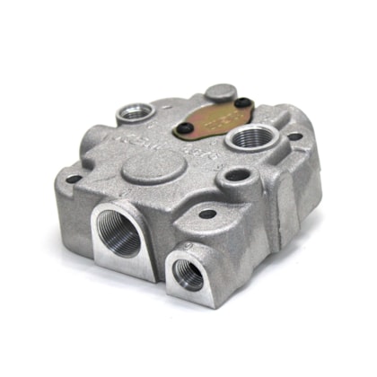 KGM | KGM2218 | TAMPA/CABECOTE COMPRESSOR AR PADRAO KNORR COM VALVULA ALIVIO ESS MOTOR VW/FORD MOTOR CUMMINS
