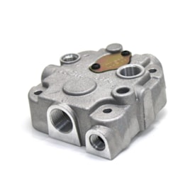 KGM | KGM2218 | TAMPA/CABECOTE COMPRESSOR AR PADRAO KNORR COM VALVULA ALIVIO ESS MOTOR VW/FORD MOTOR CUMMINS