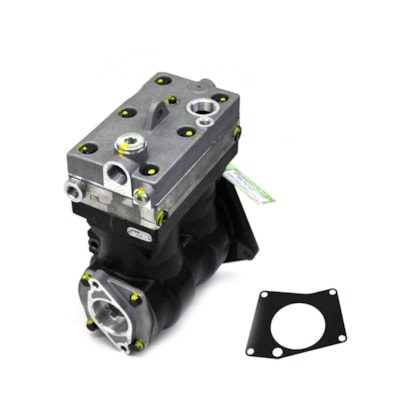 KGM | KGM57210 | COMPRESSOR AR PADRAO WABCO BI-CILINDRO MB AXOR MOTOR OM457LA (GOVERNADO) (CABECOTE COM REFRIGERACAO)
