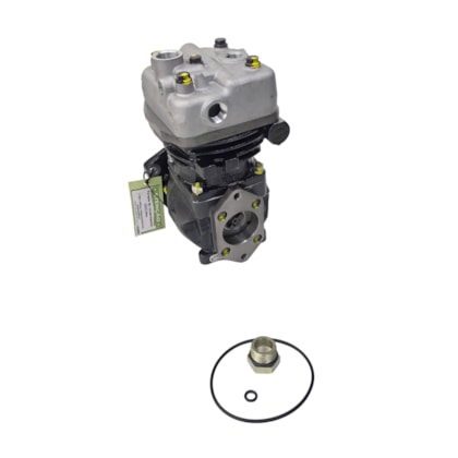 KGM | KGM65440 | COMPRESSOR AR PADRAO KNORR LK38 MOTOR MWM X12 4CIL/6CIL (SEM ENGRENAGEM) (COM CONEXAO REDUTORA M26X1,5 X 1/2 NPT)