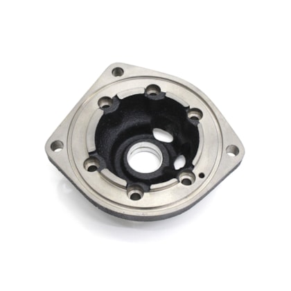 KNORR-BREMSE | II1514860 | FLANGE FRONTAL COMPRRESOR AR LK38 AGRALE/FORD/VW (FLANGE DESCENTRALIZADA COM FURO PARA LUBRIFICACAO)