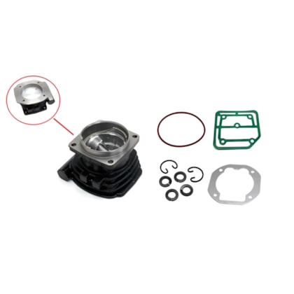 KNORR-BREMSE | II31374006360 | KIT PISTAO/CAMISA/ANEL/REPARO (88MM) COMPRESSOR AR KNORR LK38