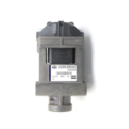 KNORR-BREMSE | K233538N0060 | VALVULA SOLENOIDE 24V FORD CARGO NOVO PANDA | VW CONSTELLATION/ONIBUS/WORKER (CONEXAO VOSS 230/232 - 16X1,5MM) (K053907 VALVULA/BOBINA 24V + K053903 CARCACA)