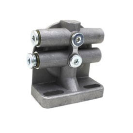 LNG | 09215 | CABECOTE FILTRO DIESEL/RACOR SEPARADOR DAGUA FORD/VW (COM 2 ENTRADAS E 2 SAIDAS ROSCA M16X1,5) (ROSCA 1-14) (COM 2 BUJAO DE FECHAMENTO)