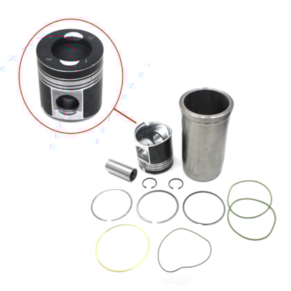 MAHLE METAL LEVE | K2095STDWS | KIT PISTAO/CAMISA/ANEL/ANEL CAMISA/CALCO TOMBAK MB MOTOR OM449LA/OM447LA COM TOP BRAKE (CAMARA OMEGA)
