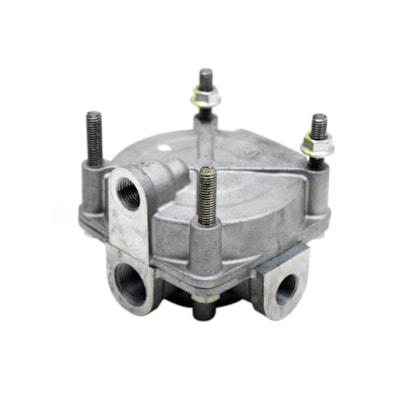 MASTER FREIOS | VR036 | VALVULA RELE CAMINHAO/ONIBUS/REBOQUES/SEMIRREBOQUES (ROSCAS M16/M22) (MASTERFLEX 100000255678 OU 100000221886)