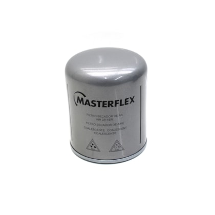 MASTERFLEX | FIL002 | FILTRO SECADOR AR APU AGRALE/VW/FORD/MB/VOLVO/SCANIA SERIE 3 (ROSCA M39X1,5) (PRATA MODELO COALESCENTE AGUA/OLEO)