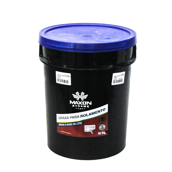 MAXON | MX0334 | GRAXA PARA ROLAMENTO MAXON 18KG (BASE LITIO NLGI2 - PONTO DE GOTA 195 GRAUS) (COR AZUL)-76282372-392a-4ac7-9d02-fdc7c035e9eb