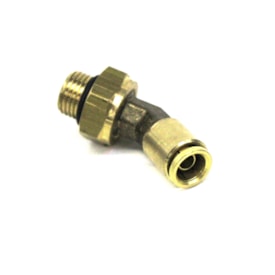 MDM | 104500 | CONEXAO/COTOVELO 45 GRAUS M12X1,5 (PARA TUBO TECALON 10MM 10X7) (COM PORCA GIRATORIA)