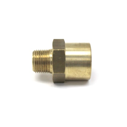 MDM | 1104CA | CONEXAO/ADAPTADOR MACHO/FEMEA 3/8XM22 (DE 3/8 NPT PARA M22) PARA CUICA FREIO E VALVULAS (COM ROSCA 3/8)