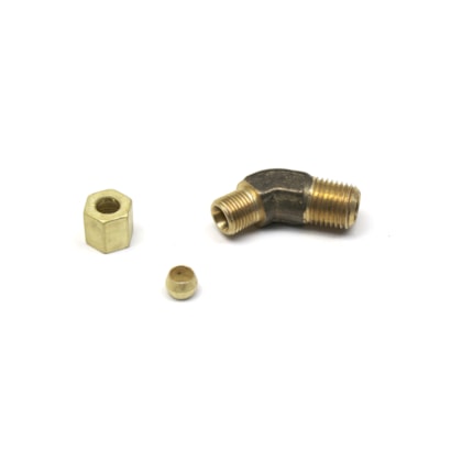 MDM | NFU350509KB | CONEXAO/COTOVELO 45 GRAUS 1/4 X 1/4 NPT (SISTEMA PORCA/ANILHA) (PARA TUBO TECALON 1/4)
