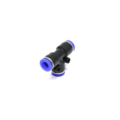 MDM | PUT08 | CONEXAO TEE/ENGATE RAPIDO (8MM) M8 (PLASTICO) PARA TUBO TECALON 8MM (8X6)
