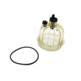 MIRADOR | KR420M | COPO PARA FILTRO RACOR PF420 FORD/MB (COM FURO PARA SENSOR | ROSCA EXTERNA)